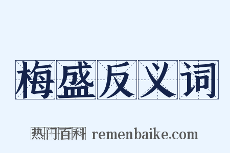 梅盛反义词是什么意思的图片